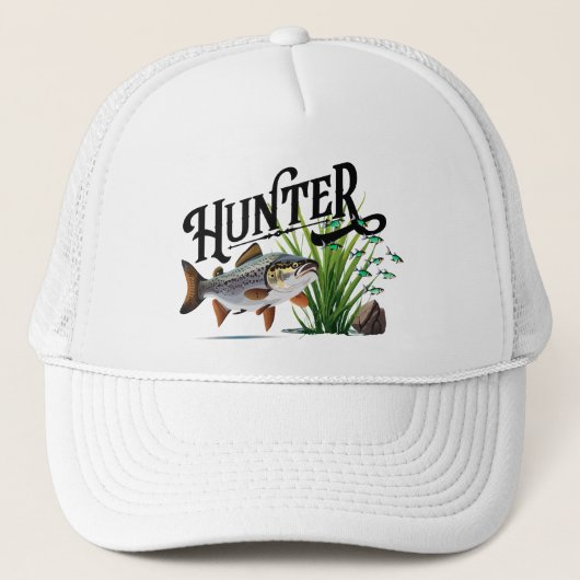 Casquette La truite du lac à la chasse (Devant)
