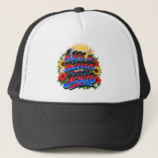 Casquette La Vie Colorée Est Meilleure Avec Jésus Soleil Flo