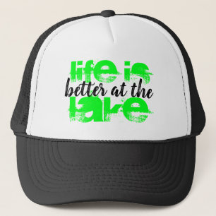 Casquette LA VIE DU néon nautique EST MEILLEURE AU LAC