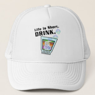 CASQUETTE - La vie est courte. BOIS.