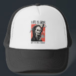 Casquette La Vie Est Grave Drôle Grave Faucheuse Drôle Jeu S<br><div class="desc">Embrassez l'humour sombre de la vie avec notre t-shirt "La vie est triste, mais je souris toujours" ! Tout droit de l'après-vie, ce tee-shirt présente une Grim Reaper qui grince un pouce vers le haut, un clin d'oeil sarcastique à l'impitoyable vie. Naviguez sur les torsions de l'anxiété avec une touche...</div>
