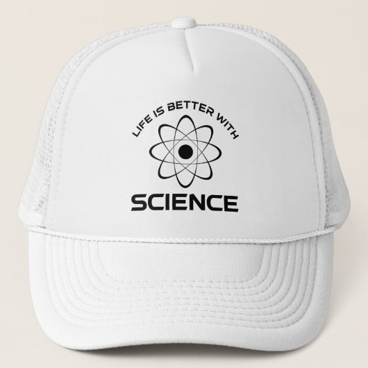 Casquette La vie est meilleure avec la science (Devant)
