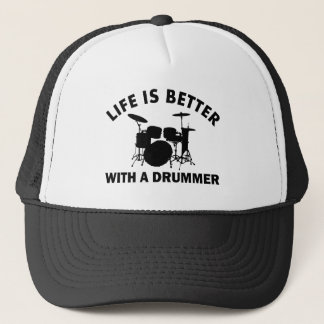 Casquette La vie est meilleure avec un batteur