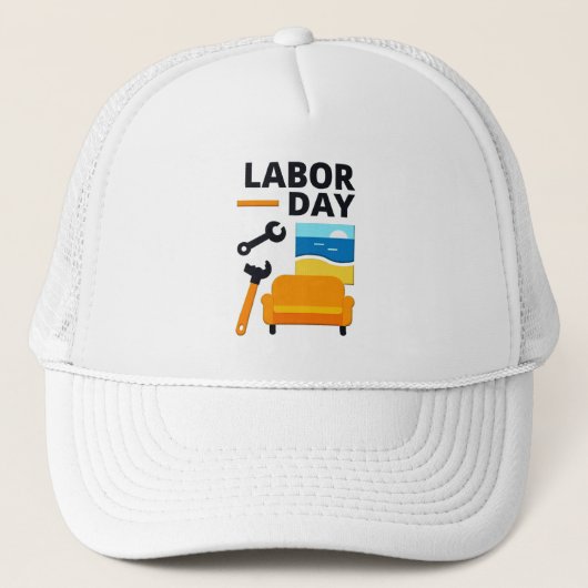 Casquette Labor Day Work Hard Relax Design with Tools (Devant)