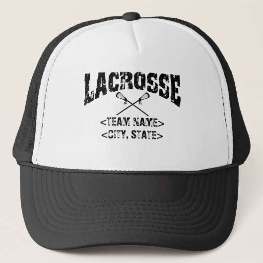 Casquette Lacrosse personnalisée de cité d'équipe (Devant)