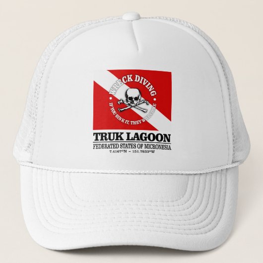 Casquette Lagon de Truk (meilleures épaves) (Devant)