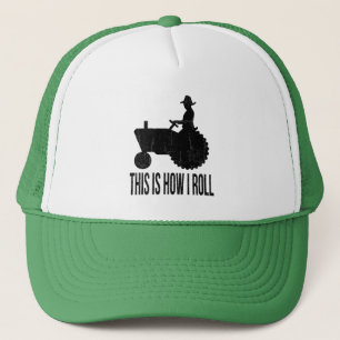 Casquette L'agriculteur sur le tracteur ceci est comment JE