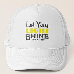Casquette Laissez Votre Lumière Briller Verset Biblique Jaun