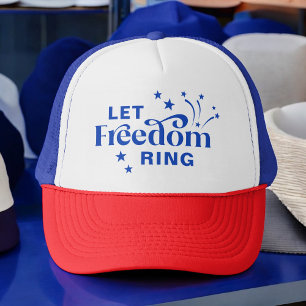 Casquette Laissons la liberté dominer la typographie patriot