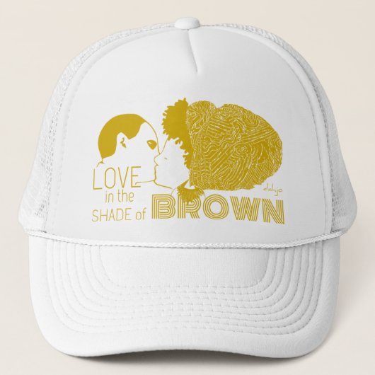 Casquette L'AMOUR Brown dans l'OR (Devant)