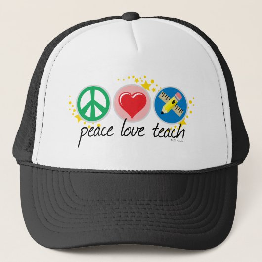 Casquette L'amour de paix enseignent (Devant)