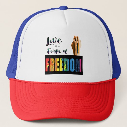 Casquette L'amour est une forme de fierté pour la liberté (Devant)