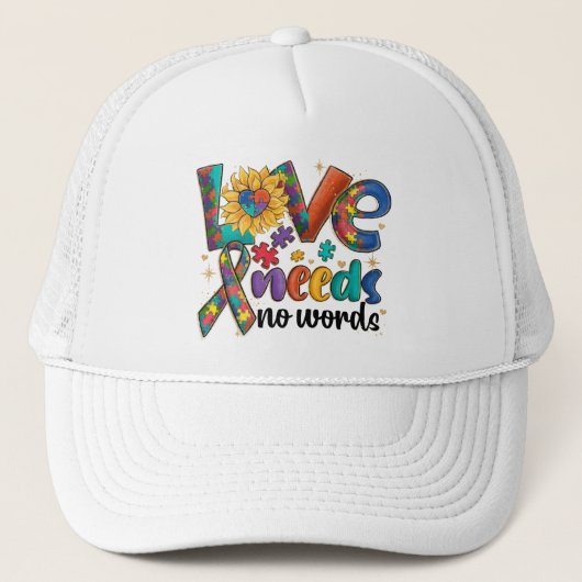 Casquette L'Amour N'A Pas Besoin De Mots Autisme (Devant)