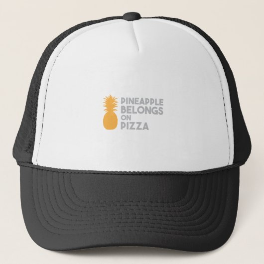 Casquette L'ananas appartient sur la pizza (Devant)