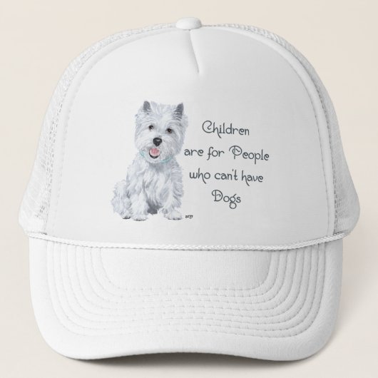 Casquette Langue dans la Sagesse Westie Cheek - Enfants. . . (Devant)