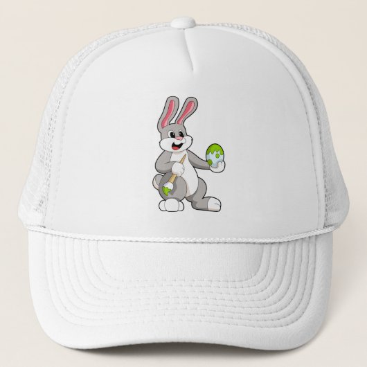 Casquette Lapin à la peinture avec l'oeuf (Devant)