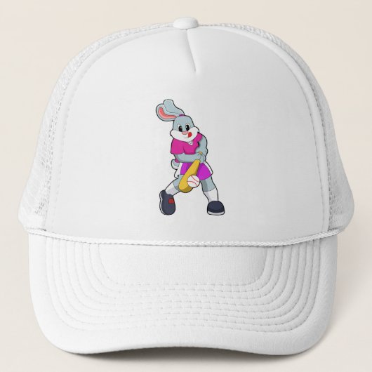 Casquette Lapin au baseball avec batte de baseball (Devant)