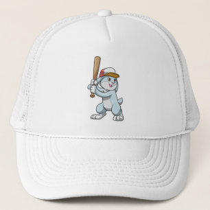 Casquette Lapin au baseball avec batte de baseball