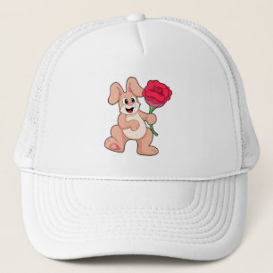 Casquette Lapin avec Rose rouge