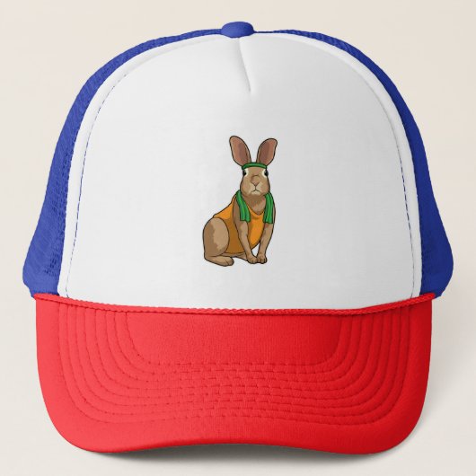Casquette Lapin comme coureur avec serviette (Devant)