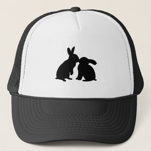 Casquette Lapins embrassant la silhouette (Devant)