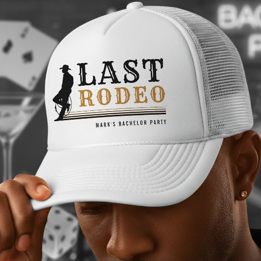 Casquette Last Rodeo Cowboy Bachelor Party Brown & Black
