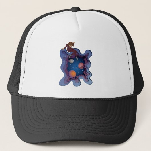 Casquette L'astronaute : L'espace pour filles (Devant)