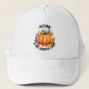 Casquette L'automne est ma couleur préférée - Citrouille et 