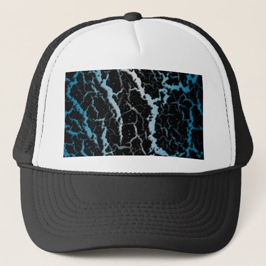Casquette Lave de l'espace fissuré - Blanc/bleu ciel (Devant)