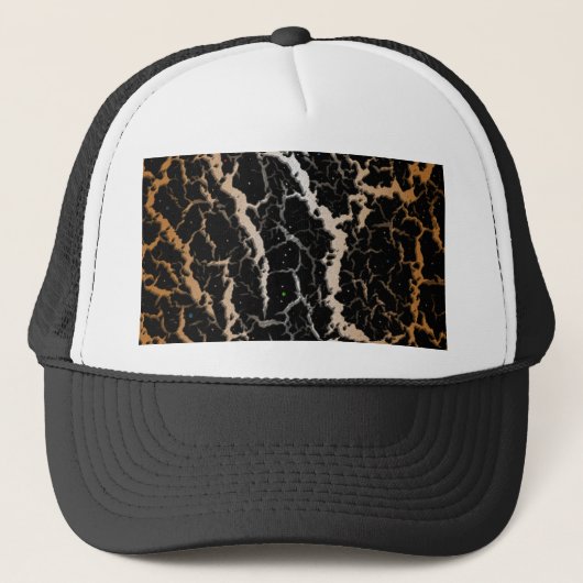 Casquette Lave de l'espace fissuré - Blanc/Bronze (Devant)