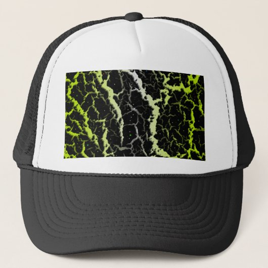 Casquette Lave de l'espace fissuré - blanc/citron jaune (Devant)