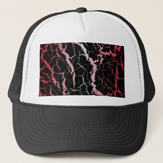 Casquette Lave de l'espace fissuré - blanc/corail (Devant)