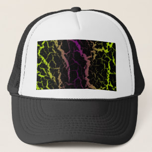 Casquette Lave de l'espace fissuré - Lime/pourpre