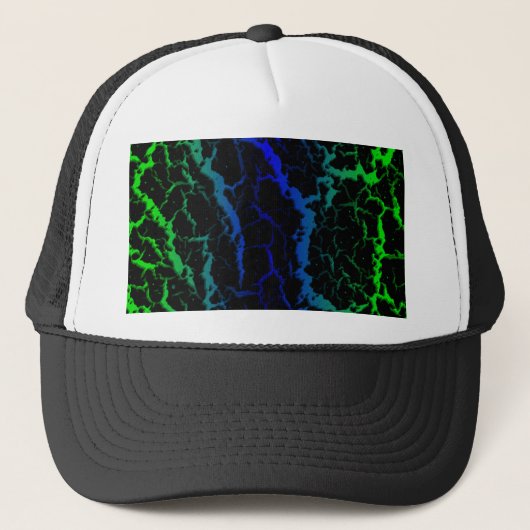 Casquette Lave de l'espace fissuré - Vert/Bleu (Devant)