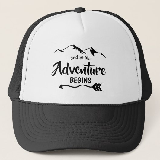 Casquette L'aventure commence une citation branchée (Devant)
