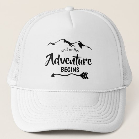 Casquette L'aventure commence une citation branchée (Devant)
