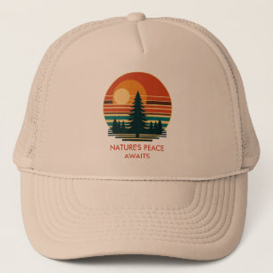 Casquette L'aventure du coucher de soleil dans la forêt Natu