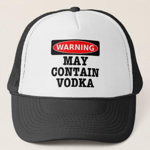 Casquette L'avertissement peut contenir la vodka