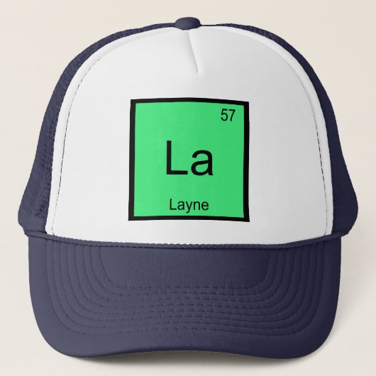 Casquette Layne Nom Chimie Élément Tableau périodique (Devant)