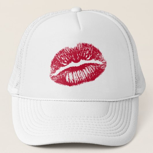 Casquette Le Baiser, Lèvres Rouges (Devant)