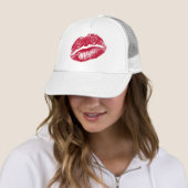 Casquette Le Baiser, Lèvres Rouges (En situation)