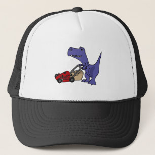 Casquette Le BH dinosaure de T-rex poussant la tondeuse à