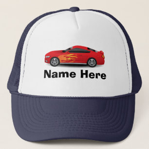 Casquette Le bleu lumineux avec la voiture de sport rouge