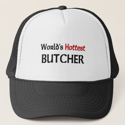 Casquette Le boucher le plus chaud des mondes (Devant)