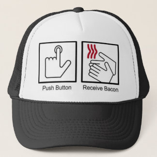 Casquette Le bouton poussoir, reçoivent le lard -