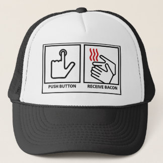 Casquette le bouton poussoir reçoivent le lard