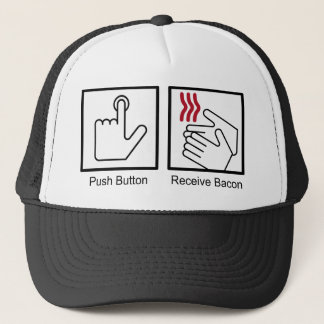 Casquette Le bouton poussoir, reçoivent le lard -