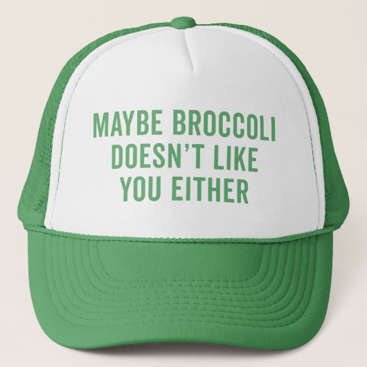 Casquette Le brocoli ne vous aime pas citation drôle (Devant)