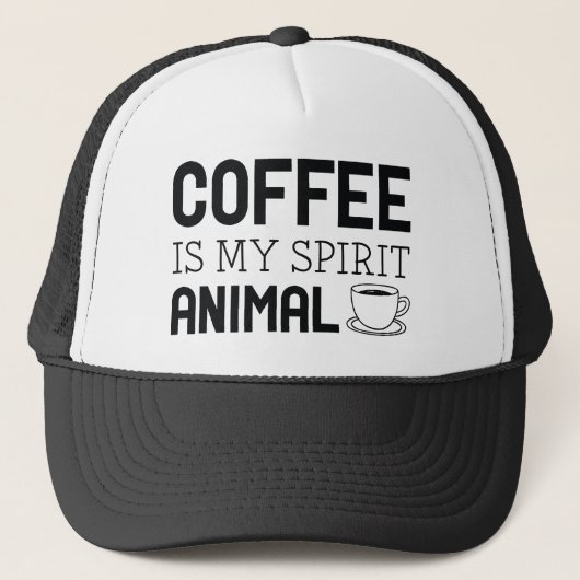 Casquette Le café est mon esprit animal (Devant)
