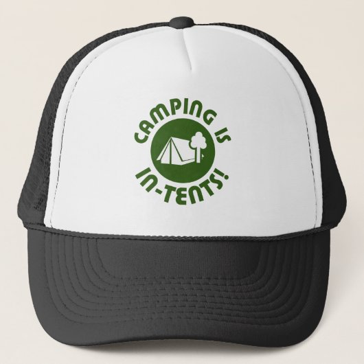 Casquette Le camping est dans des tentes (Devant)